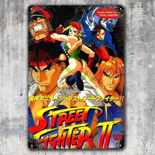Retro Gaming Us - Metalowy plakat z gry Street Fighter