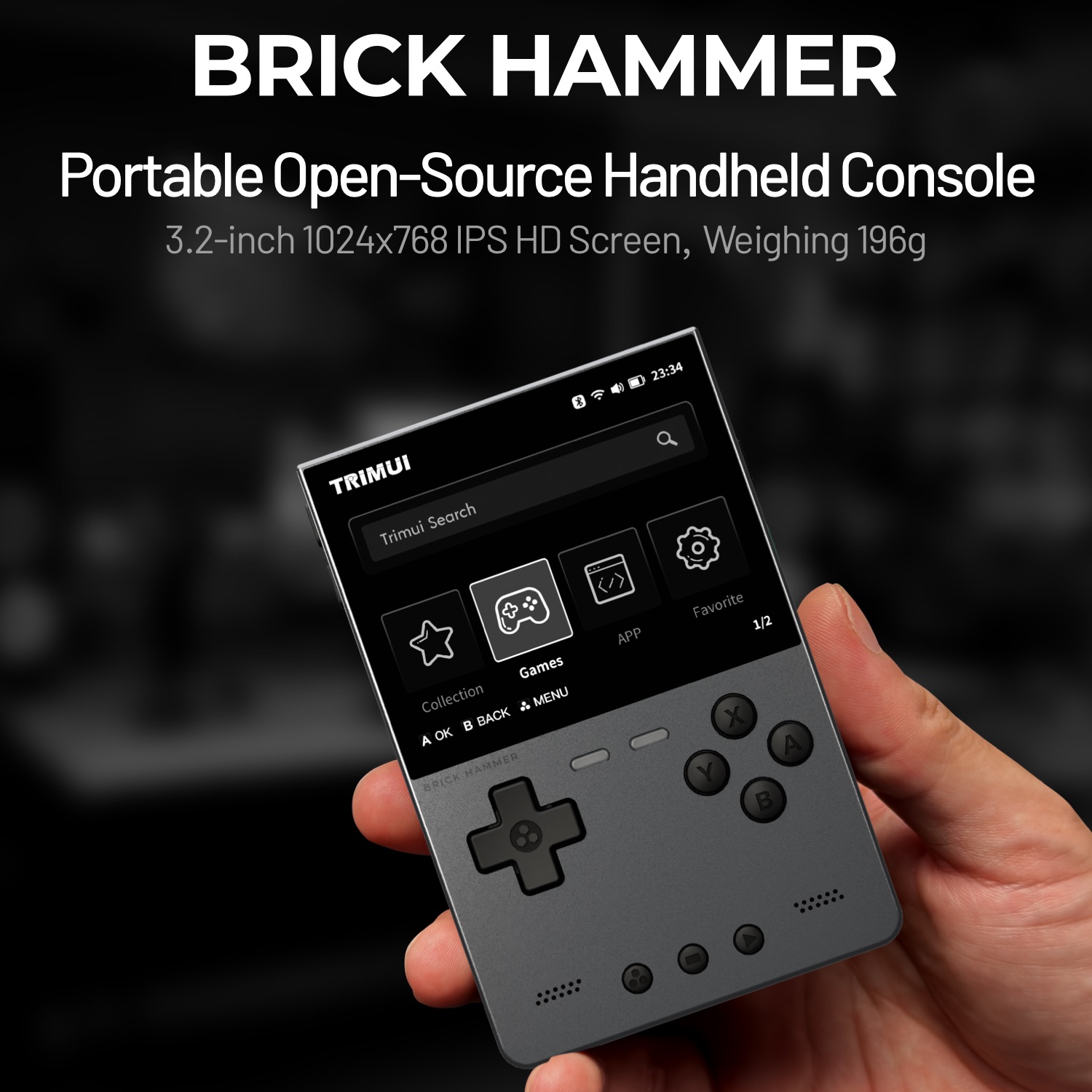 Gaming Retro Arcade - TRIMUI BRICK HAMMER Retro Konsola Przenośna